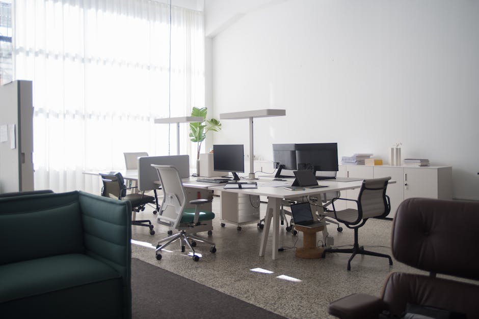 Professional property management office environment
